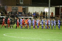 Teams Line Up Before The Game