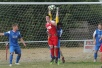 Connor Byrne is put under pressure from a corner kick