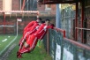 Gresley players warming up before the game